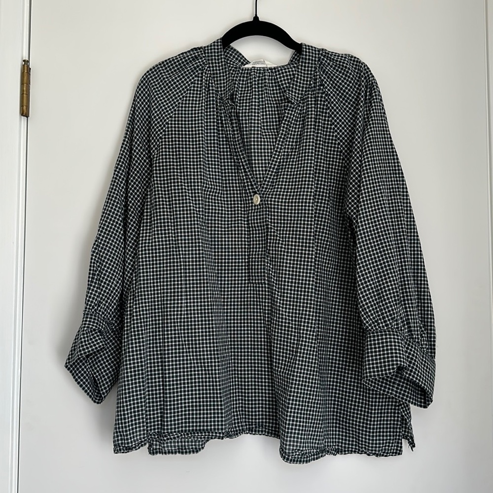 Toast UK Plaid Cotton Easy Shirt